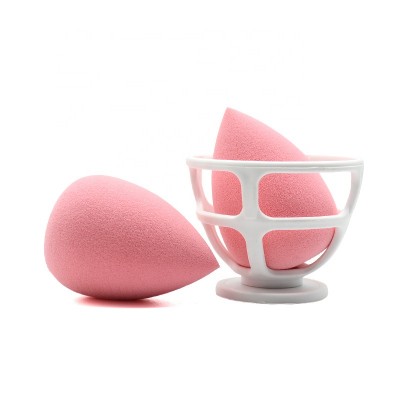 Pink Color Vegan Teardrop Shape Cosmetic Beauty Sponge Make Up Brush