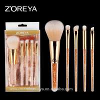 2019 New arrival diamond makeup brush bag 6 pcs brush factory manufacture in stock