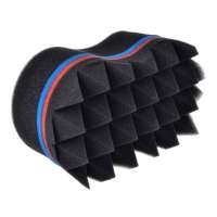 Strong Hard foam Pyramid shape Durable Twists Sponge Hair Curl coils brush Double side wave Hair Brush Curl Sponge